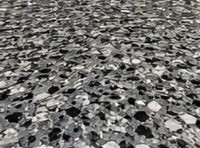 Close-up illustration of decorative flake epoxy
