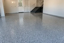 Illustrative light decorative flake floor